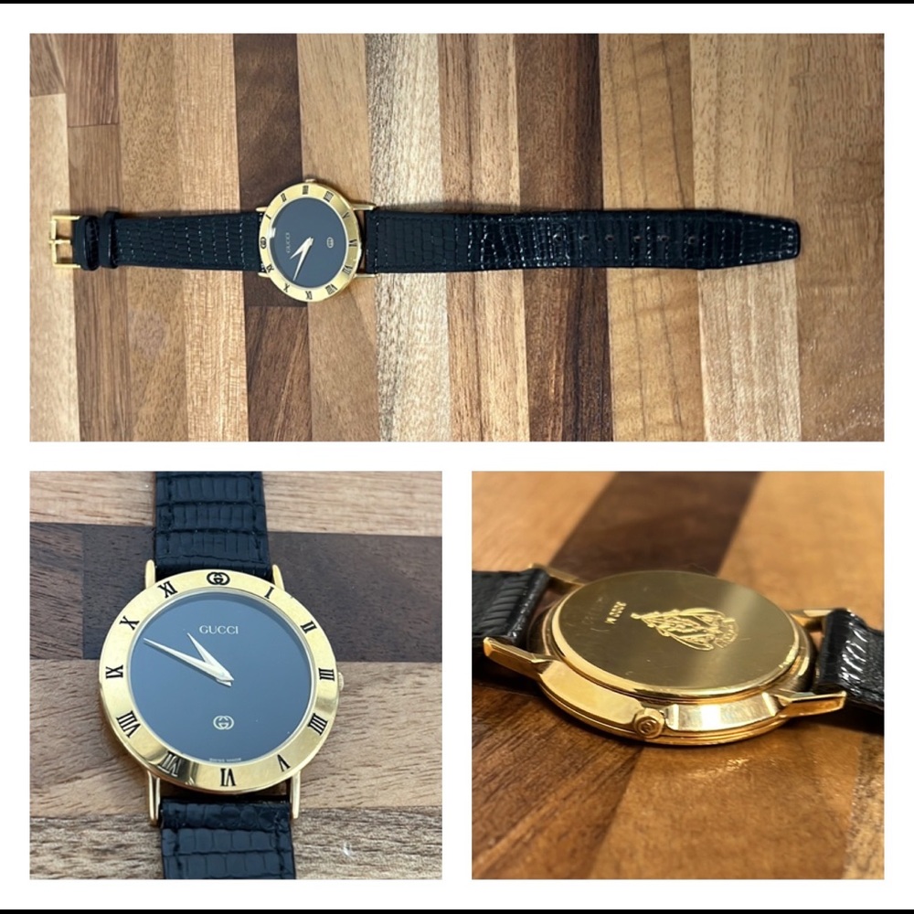 Gucci unisex watch gold plated